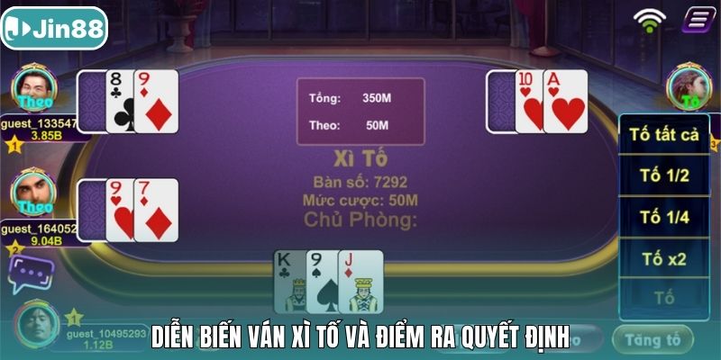 Diễn biến ván Xì tố và điểm ra quyết định