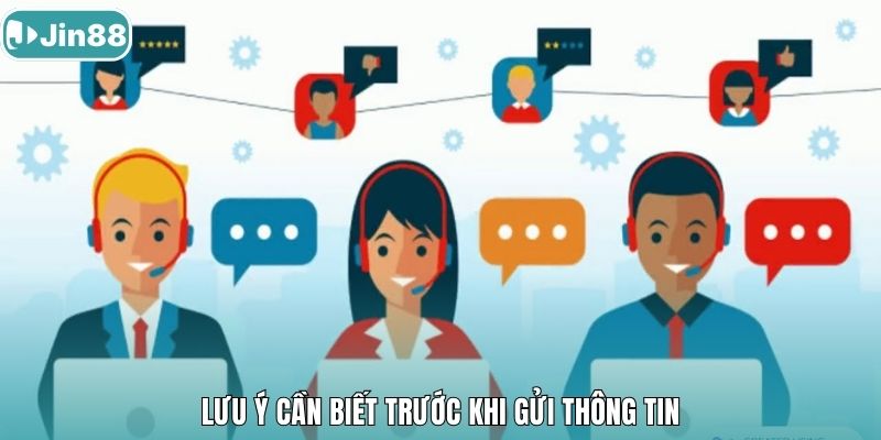 Lưu ý cần biết trước khi gửi thông tin